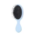 Mini hair brush with soft boar bristles and air cushion, light blue scalp massage comb. - Boar Bristle Style / Elastic Paint Sky Blue