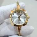 Orologio da donna al quarzo quadrato KOUSHI con cinturino a cavo e strass brillanti sul quadrante. - Tutto Oro Quadrante Bianco