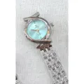 Orologio al quarzo da donna KOUSHI con quadrante azzurro e cinturino in acciaio. - Cassa Argento Quadrante Blu Chiaro