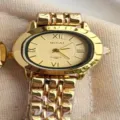 MICAI Women's Quartz Watch Oval Gold Alloy Steel Strap Elegant Fashionable New Style - Gold Case Gold Dial