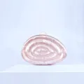 Pink pearlized acrylic clutch bag, unique irregular shape minaudiere for evening parties. - Pink