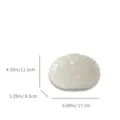 White acrylic oval clutch bag stylish marbled box handbag with dimensions 17x8.5x11.5cm - White