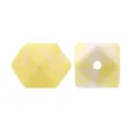 17mm Yellow Marble Silicone Geometric Beads DIY Jewelry Bracelet Necklace Loose Beads - 17mm / Egg Yolk (144#)
