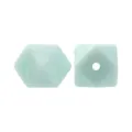 17mm mint green geometric silicone beads for DIY jewelry making, loose bead bracelets. - 143# Pearlescent Mint