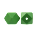 17mm green silicone geometric beads for DIY jewelry making, necklace and bracelet accessories - 138# Cyan Green