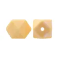 17mm geometric silicone beads for DIY jewelry making necklace bracelet accessories wholesale yellow - 149# Milk Yellow