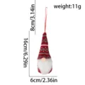Christmas knitted faceless gnome doll hanging ornament for holiday tree decoration red - Red Nordic Pattern (A)
