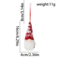 Christmas knitted gnome plush pendant cute faceless doll tree hanging ornament decoration - Red Snowflake Pattern (B)