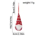 Christmas knitted gnome pendant faceless doll tree hanging decoration lightweight ornament. - Red Geometric Pattern (E)