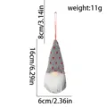 Christmas Knitted Gnome Doll Hanging Ornament Grey Heart Hat Christmas Tree Decor 16cm - Red and Gray Patchwork (F)