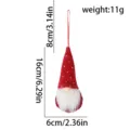 Christmas knitted gnome hanging ornament faceless doll holiday tree decoration pendant - Red Polka Dots (G)