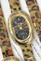 Orologio donna al quarzo stampa leopardo quadrante ovale oro vintage cinturino maglia - Stile Cassa Ovale Vintage Quadrante Nero (Stile 5)