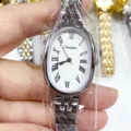 SUNLIFEX elegante montre quartz ovale pour femme avec chiffres romains et bracelet acier. - Boîtier Argenté Cadran Blanc
