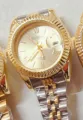 Orologio al Quarzo Bicolore Donna BARSH Quadrante Piccolo Numeri Romani Lunetta - Bicolore Quadrante Oro