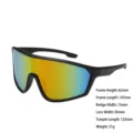 Sportfiets zonnebril winddicht UV bescherming outdoor wielrennen gekleurde lenzen - Eén maat / Zwart montuur rode spiegelglazen(Y66306)