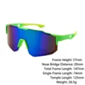 Fiets zonnebril sport winddichte veiligheidsbril buiten fietsen hardlopen kleurrijke lenzen. - Geweer-Grijs Frame Grijze Poot Blauwe Spiegel Lens