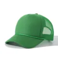 Casquette trucker verte classique avec dos en filet respirant, lanière réglable et cordelette. - Vert Herbe