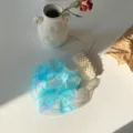 Coletero de organza azul estilo hada accesorio de pelo brillante para mujeres y niñas. - Azul