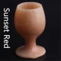 Naturstein Kelch Weinglas elegante Jade Tasse rosa Marmor Kelch Bar Trinkgeschirr - Abendrot / L