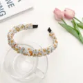 Serre-tête plissé à fleurs coréen pour femmes charmant joli cerceau de cheveux mode fraîche - Serre-Tête Tulipe Orange 2