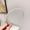 Serre-tête fin en perles blanches élégantes, accessoire de cheveux vintage pour femmes. - 6# Serre-tête en perles