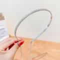 Fin serre-tête strass brillant cristal cristal cheveux accessoires élégants pour femmes bijoux - Serre-tête en Strass à Double Ligne Argenté