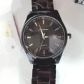 Montre quartz noire pour homme avec bracelet en acier inoxydable, affichage date, style chic. - Style d'Aiguille en Or de Mode (Style 3)