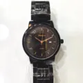 LANTURUN Herrenuhr schwarzer Edelstahl Quarzwatch mit Datumsanzeige minimalistisches Design. - Kalender Täglich Wasserdichtes Stahlband Stil (Stil 15)