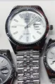 Reloj de cuarzo clásico con esfera plateada para hombre, calendario y pulsera de metal. - Caja Plateada Esfera Blanca Hombre