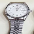 OMYA ανδρικο ρολοι quartz πολυτελειας με ασημι μεταλλικο λουρακι για μοναδικο στιλ - Ασημένια Κάσα Λευκό Καντράν Ανδρικό