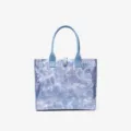 Water ripple pattern Dupont paper tote bag, large capacity casual handbag for women daily commuting. - Light Blue