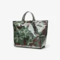 Camouflage waterproof glossy tote bag for women, large capacity casual commuter handbag. - Camo Green