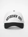 Los Angeles embroidered colorblock baseball cap, stylish casual hat for outdoor sports. - Adjustable / Black