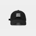 Gorra de béisbol negra de algodón con letras bordadas blancas, sombrero informal para uso diario. - M (56-58cm) / Negro