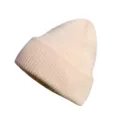Bonnet en tricot douillet pour femme, chapeau d'hiver doux en mélange de laine, chaud - Taille unique / Abricot
