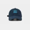 Gorra de béisbol azul marino con elegante bordado, sombrero de visera de algodón casual. - M (56-58cm) / Azul Vintage
