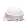 Women winter wool felt hat French retro rolled brim bowler hat elegant fashion solid color - M (56-58cm) / White