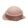 Women wool felt cloche hat vintage rolled brim bucket hat autumn winter elegant beige cap - M (56-58cm) / Camel