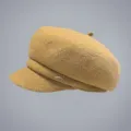 Klassische Wollmischung Baker Boy Hut für Damen, retro kamel winter achteckige Baret. - Camel / M (56-58cm)