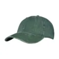 Vue rapprochée de la texture du tissu de la casquette de baseball en coton lavé vintage. - M (56-58cm) / Vert Militaire