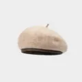 Women wool blend beret classic vintage artist hat autumn winter warm fashion headwear - M (56-58cm) / Apricot