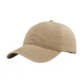 Vintage washed cotton baseball cap detail, classic khaki curved brim adjustable dad hat. - M (56-58cm) / Khaki