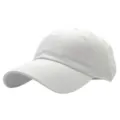 Detail de casquette de baseball en coton blanc, chapeau de protection solaire confortable. - M (56-58cm) / Blanc