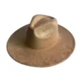 Chapeau fedora en daim à large bord pour homme et femme, chapeau cowboy rétro, tendance chic. - M (56-58cm) / Chameau