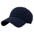 Casquette de baseball en coton bleu marine casquette unie protection solaire réglable - M (56-58cm) / Bleu Marine