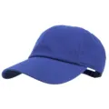 Casquette de baseball en coton bleu roi, unie, visière incurvée, chapeau de soleil réglable. - M (56-58cm) / Bleu Saphir
