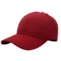 Effen baseballcap met harde kroon, zes-panelen ontwerp, casual zonnehoed voor dames en heren. - M (56-58cm) / Bordeauxrood