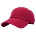 Casquette de baseball unie en coton rouge réglable casquette de soleil décontractée - M (56-58cm) / Bordeaux