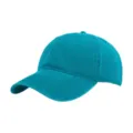 Classic vintage washed cotton baseball cap in vibrant turquoise blue, adjustable size for men and women. - M (56-58cm) / Lake Blue