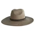 Chapeau fedora rétro à large bord en suédine synthétique pour femme et homme, chapeau de cowboy. - M (56-58cm) / Chameau